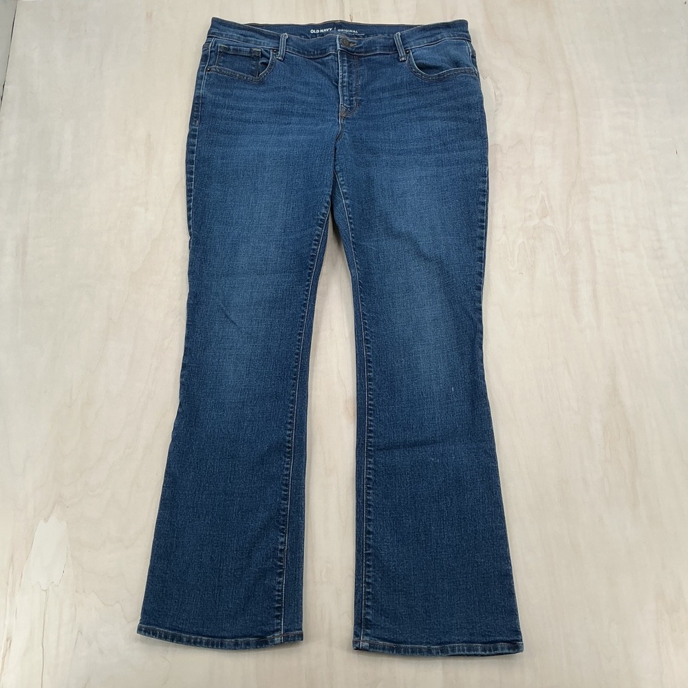 Old Navy Diva Bootcut Jeans Wms 12 Short Blue Medium Wash Mid Rise Classic Y2K